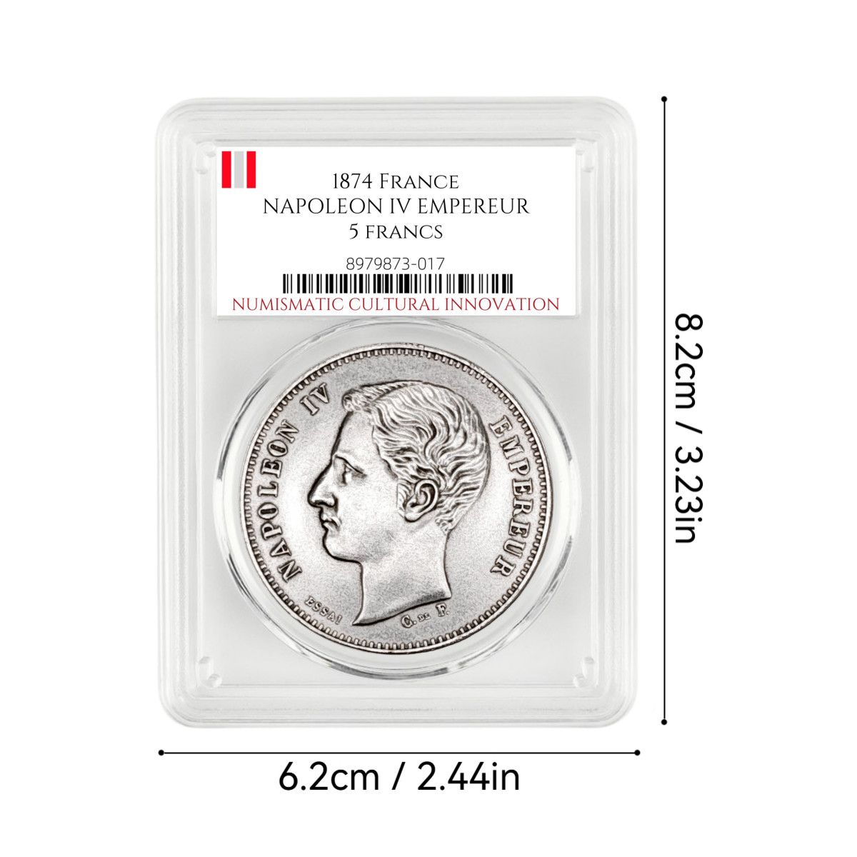 1874 French Empire 5 Francs – Napoleon IV Coin