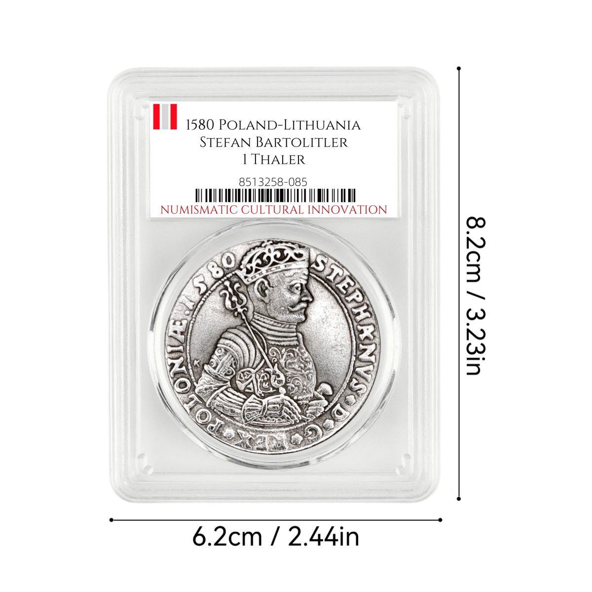 1580 Poland-Lithuania Stefan Bartolitler I Thaler