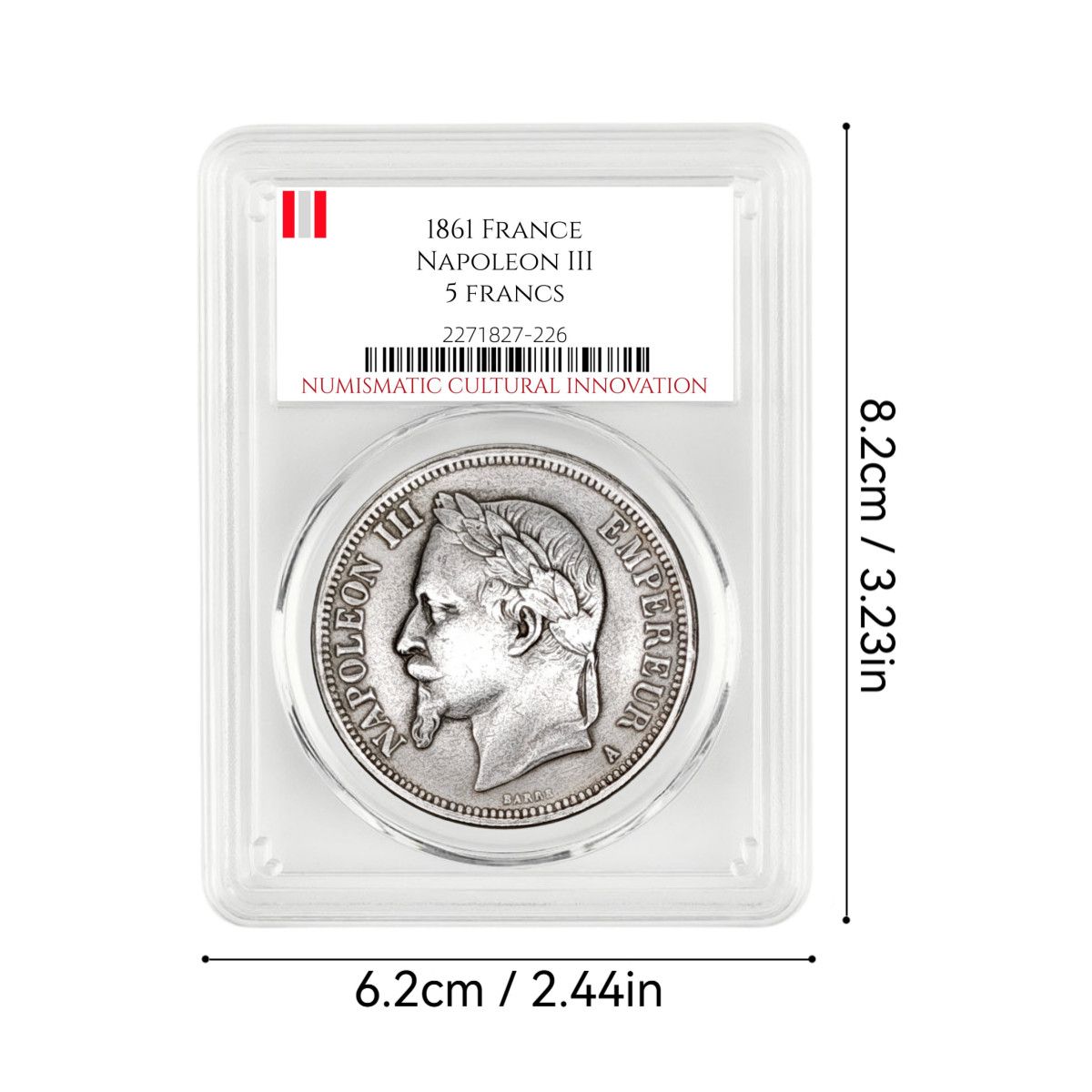 1861 France 5 Francs – Napoleon III Portrait Coin