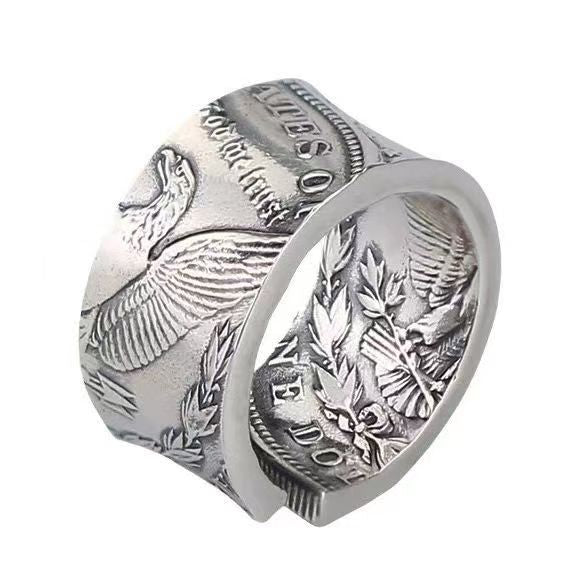 925 Sterling Silver Morgan Silver Dollar Coin Ring