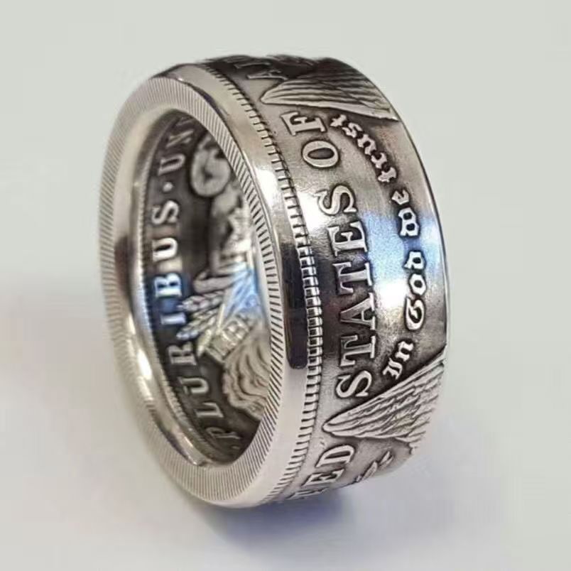 925 Sterling Silver Morgan U.S. Eagle Silver Coin Ring