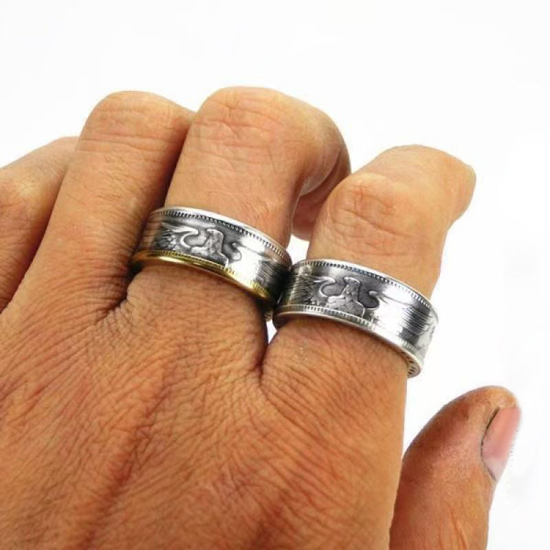 925 Sterling Silver German Mark Silver Coin Ring