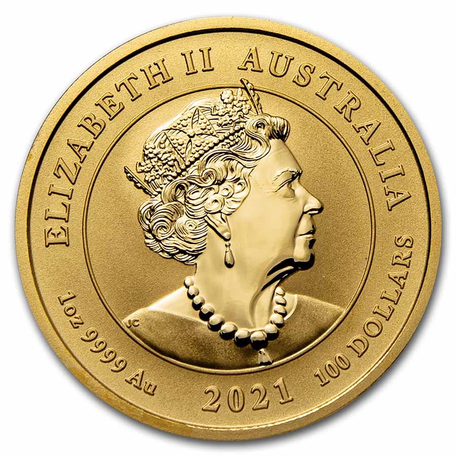 2021 Australia 1 oz Gold Double Pixiu BU
