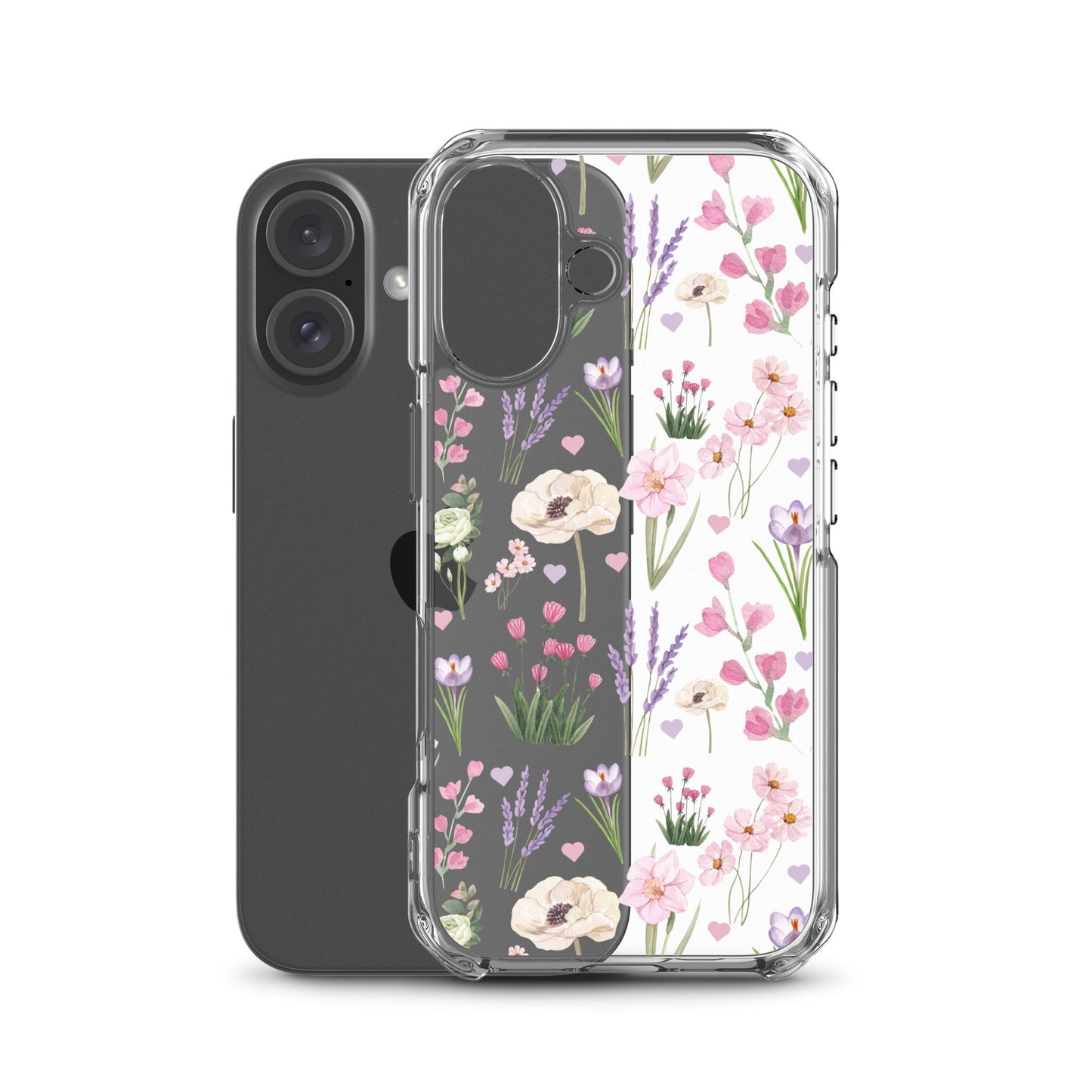 Purple Garden Clear iPhone Case