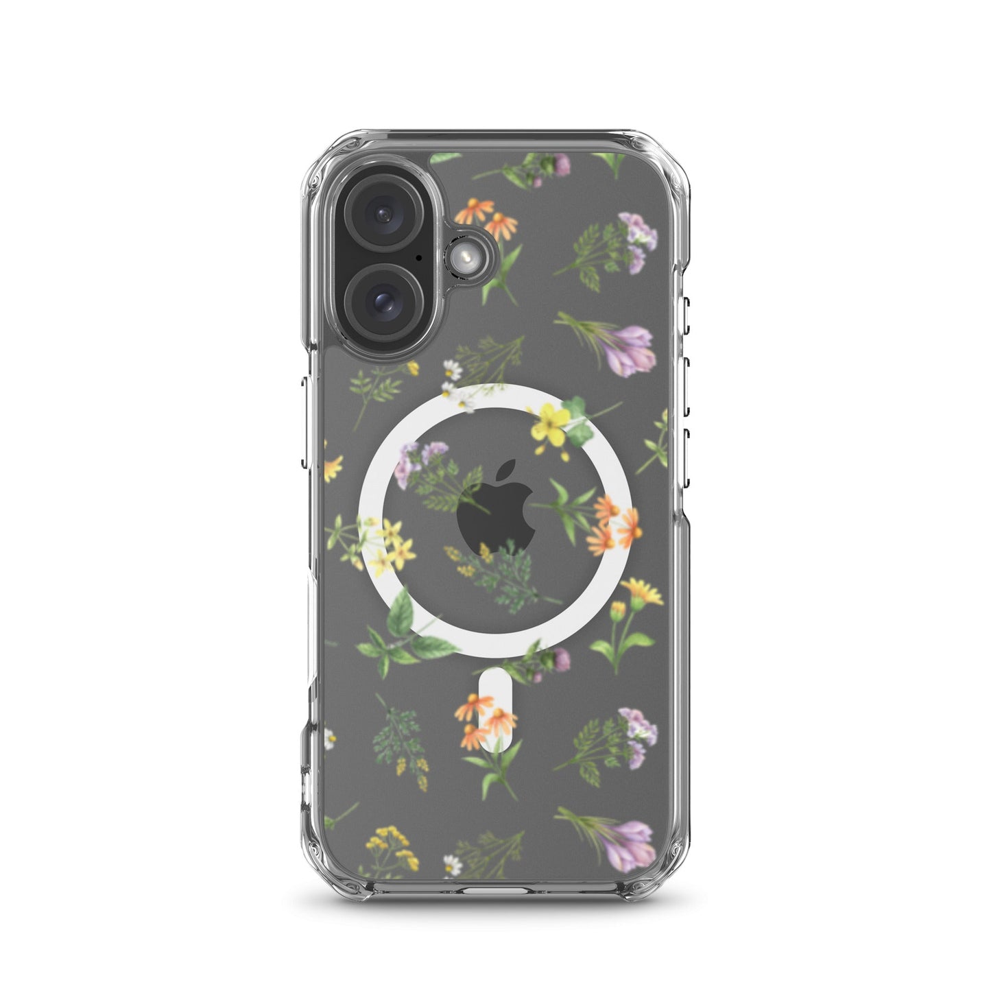 Floral Rain MagSafe Clear iPhone Case