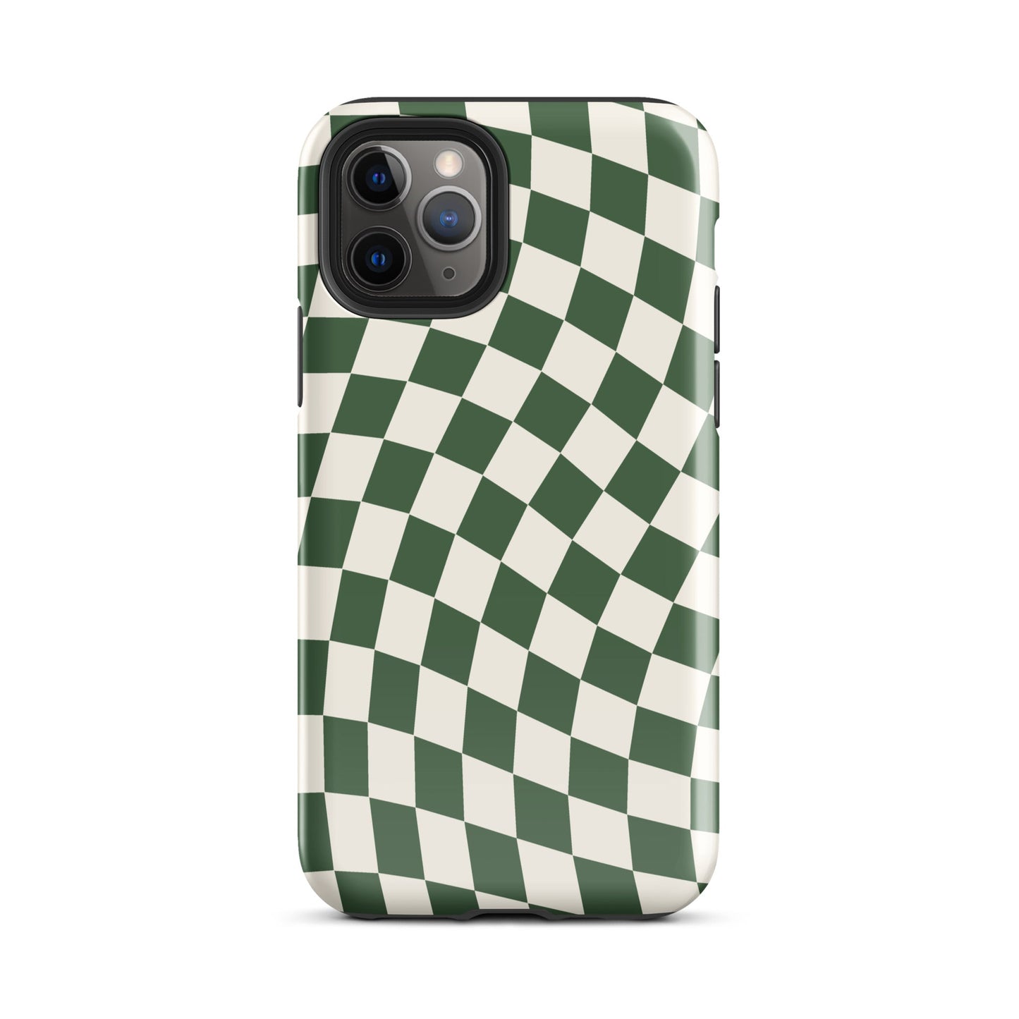 Green Wavy Checkered iPhone Case