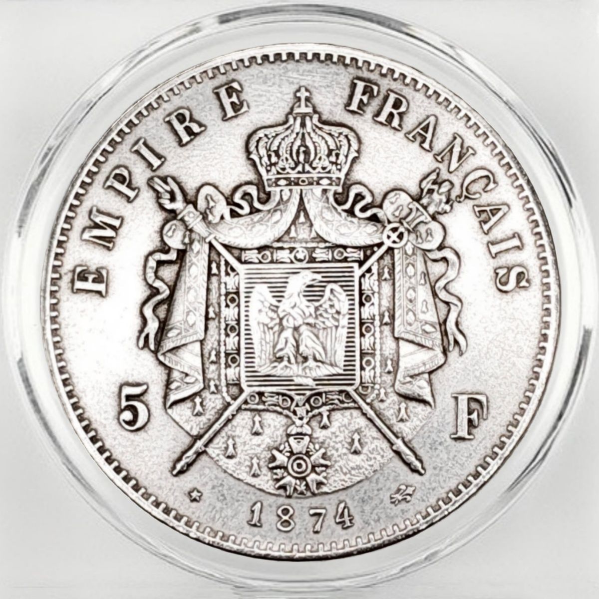 1874 French Empire 5 Francs – Napoleon IV Coin