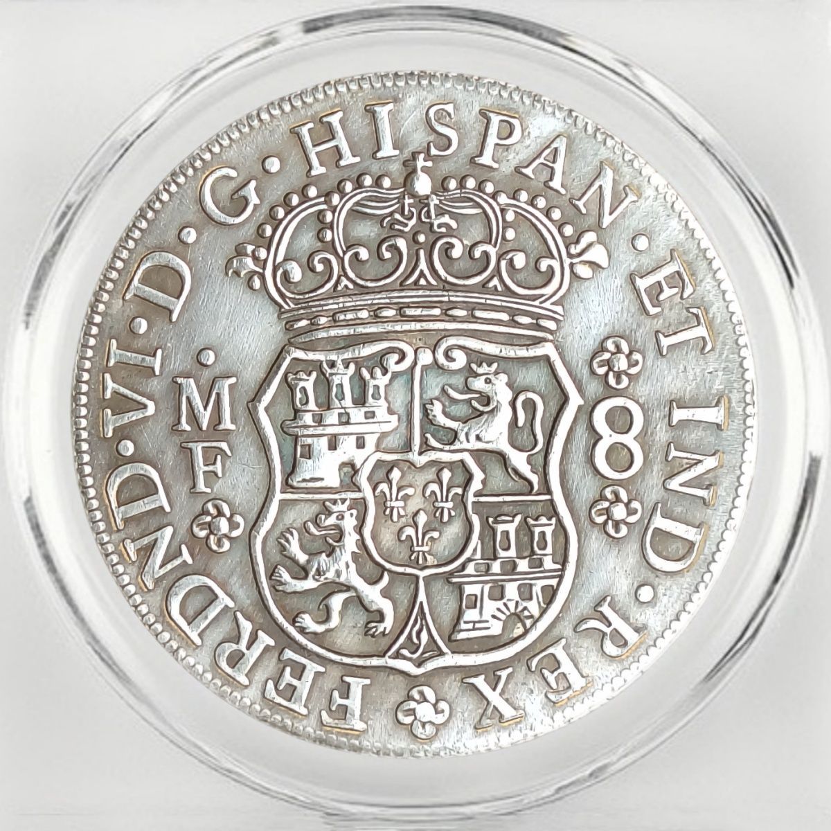 1741 Spanish Mexico 8 Reales Pillar Dollar Silver Coin