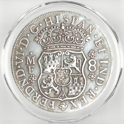 1741 Spanish Mexico 8 Reales Pillar Dollar Silver Coin