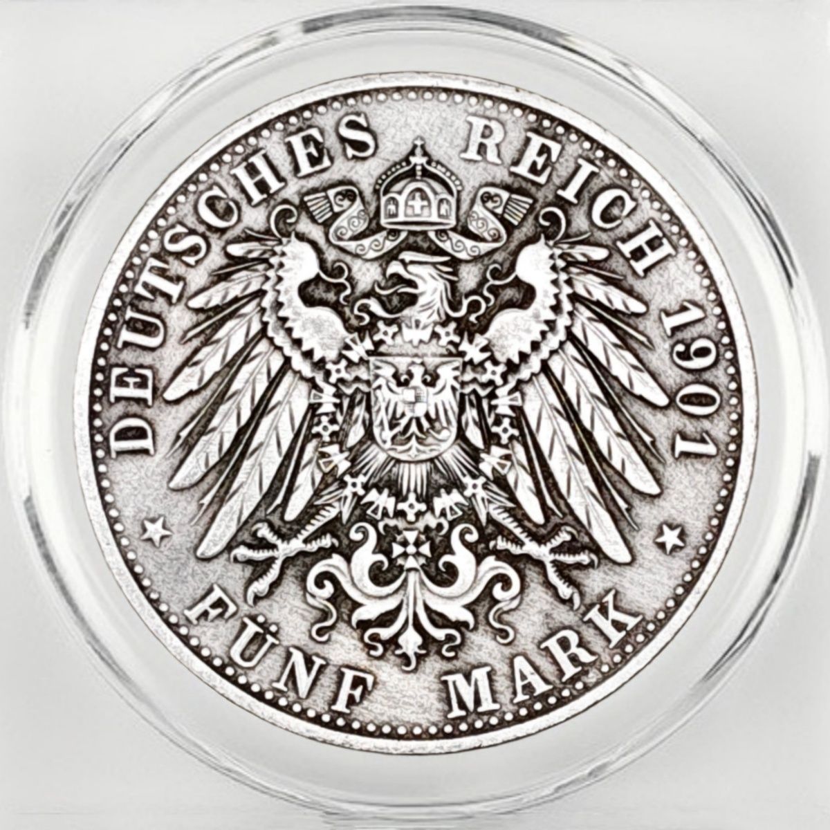 1901 German Empire 5 Mark Coin
