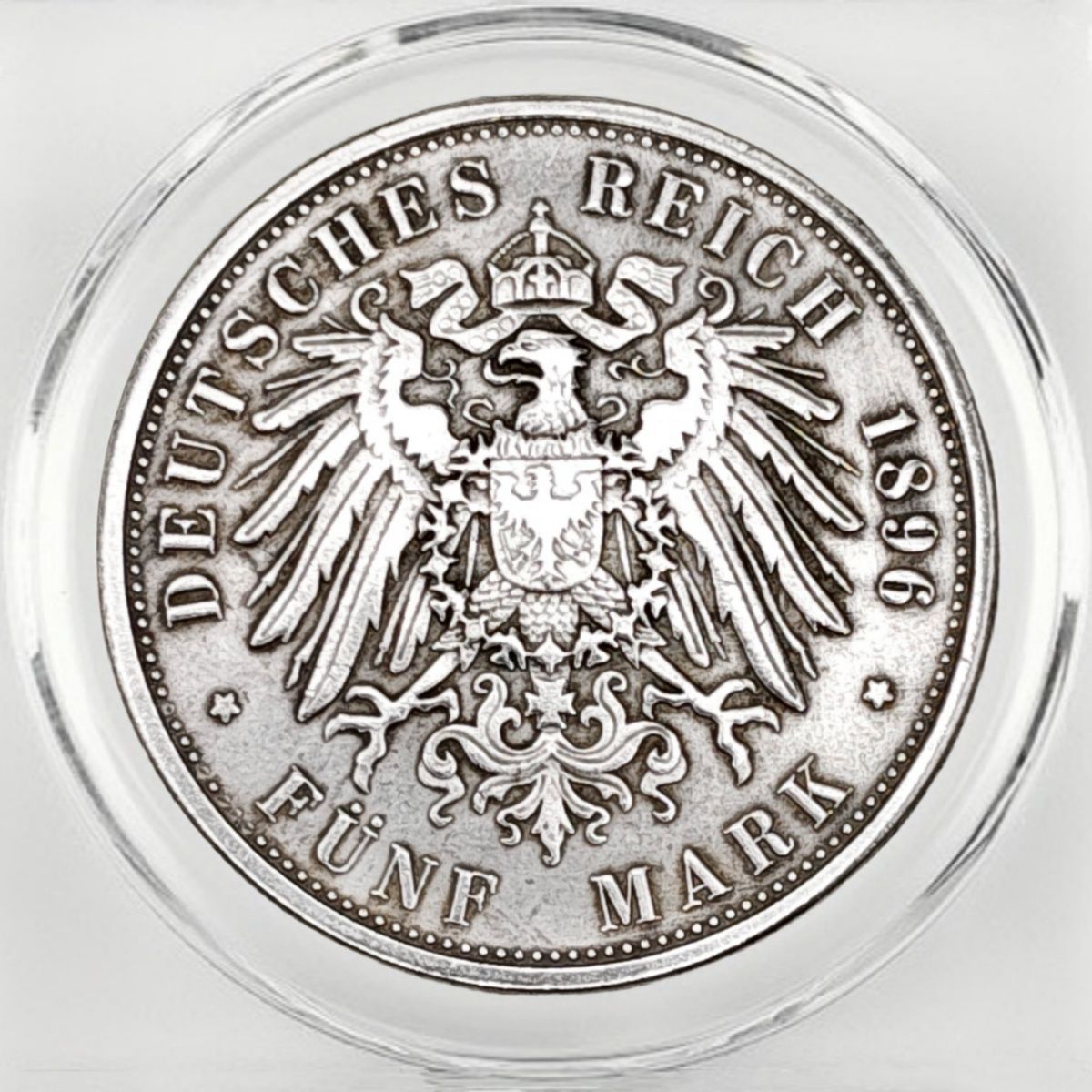 1896 Germany Freie Und Hansestadt Hamburg 5 Mark