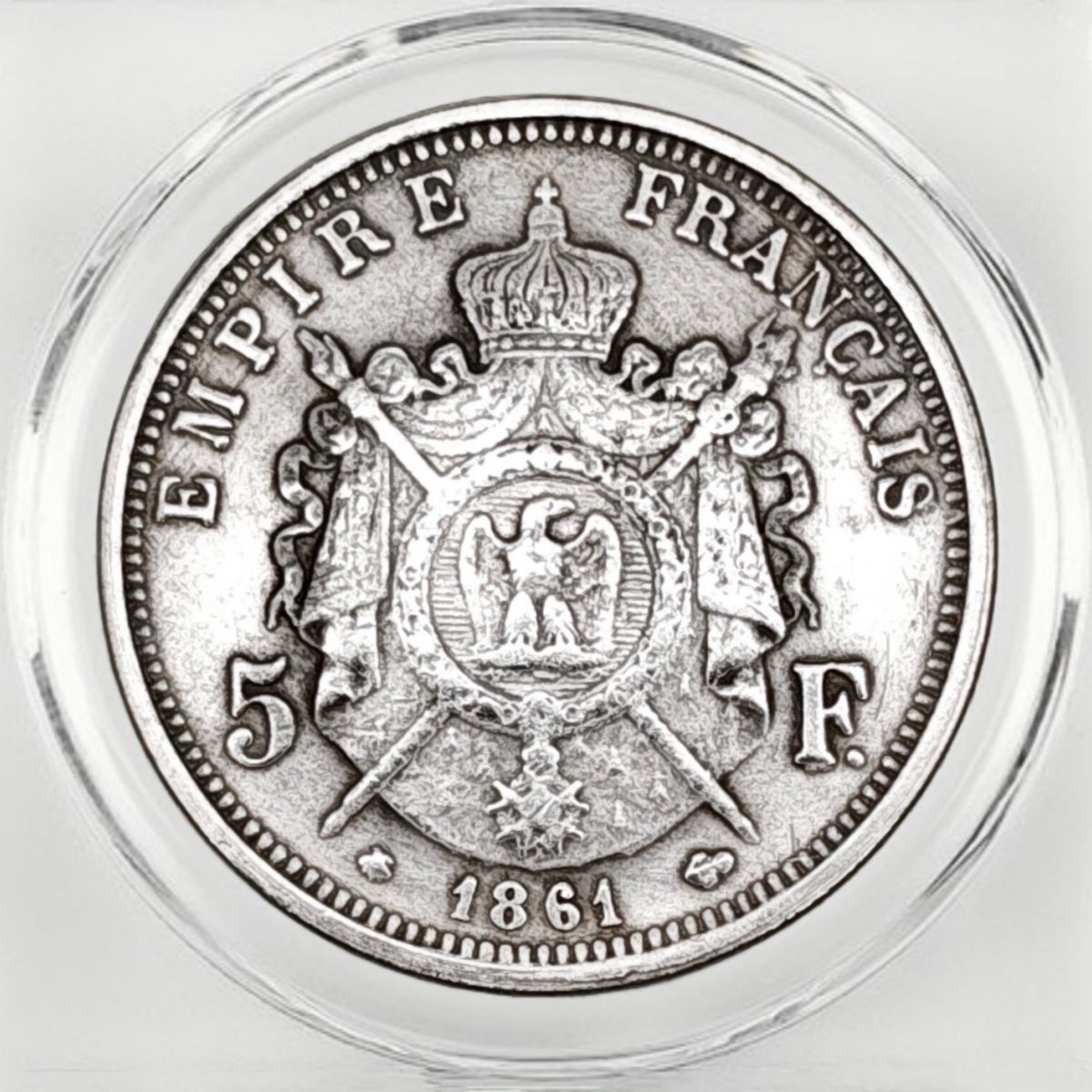 1861 France 5 Francs – Napoleon III Portrait Coin