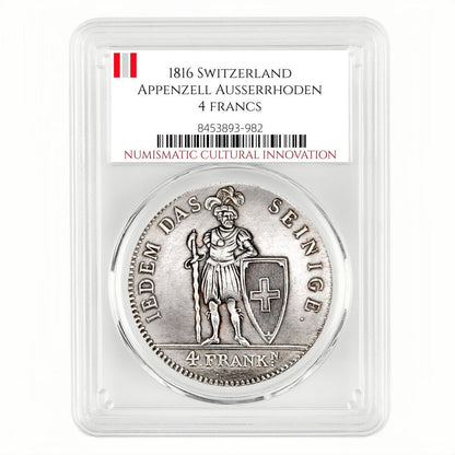 1816 Switzerland Appenzell Ausserrhoden 4 Francs