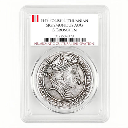 1547 Polish-Lithuanian Sigismundus Aug 6 Groschen