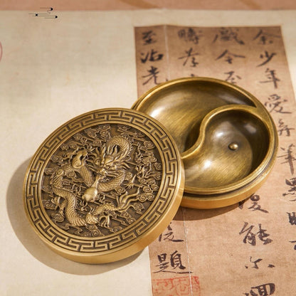 Dragon Pattern Bagua Ink Box