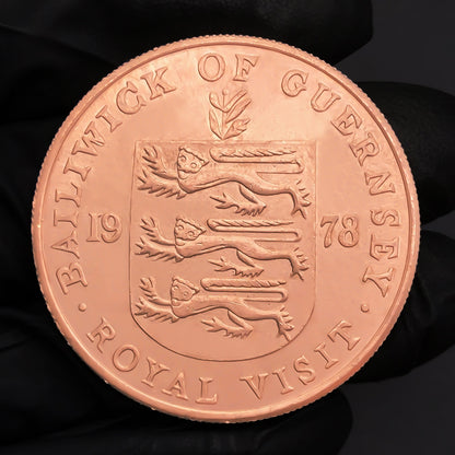 1978 Guernsey 25 Pence Elizabeth II Copper Coin