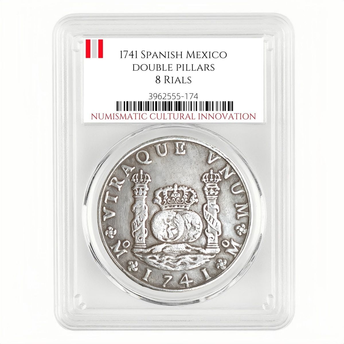 1741 Spanish Mexico 8 Reales Pillar Dollar Silver Coin