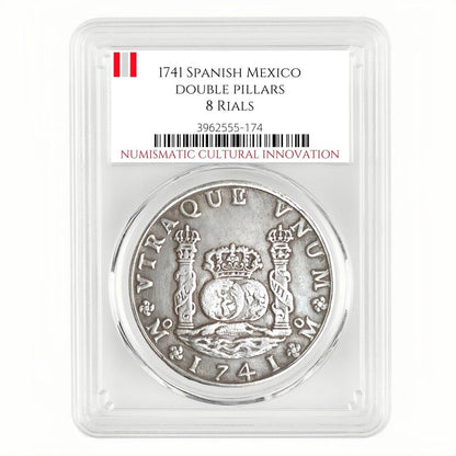 1741 Spanish Mexico 8 Reales Pillar Dollar Silver Coin