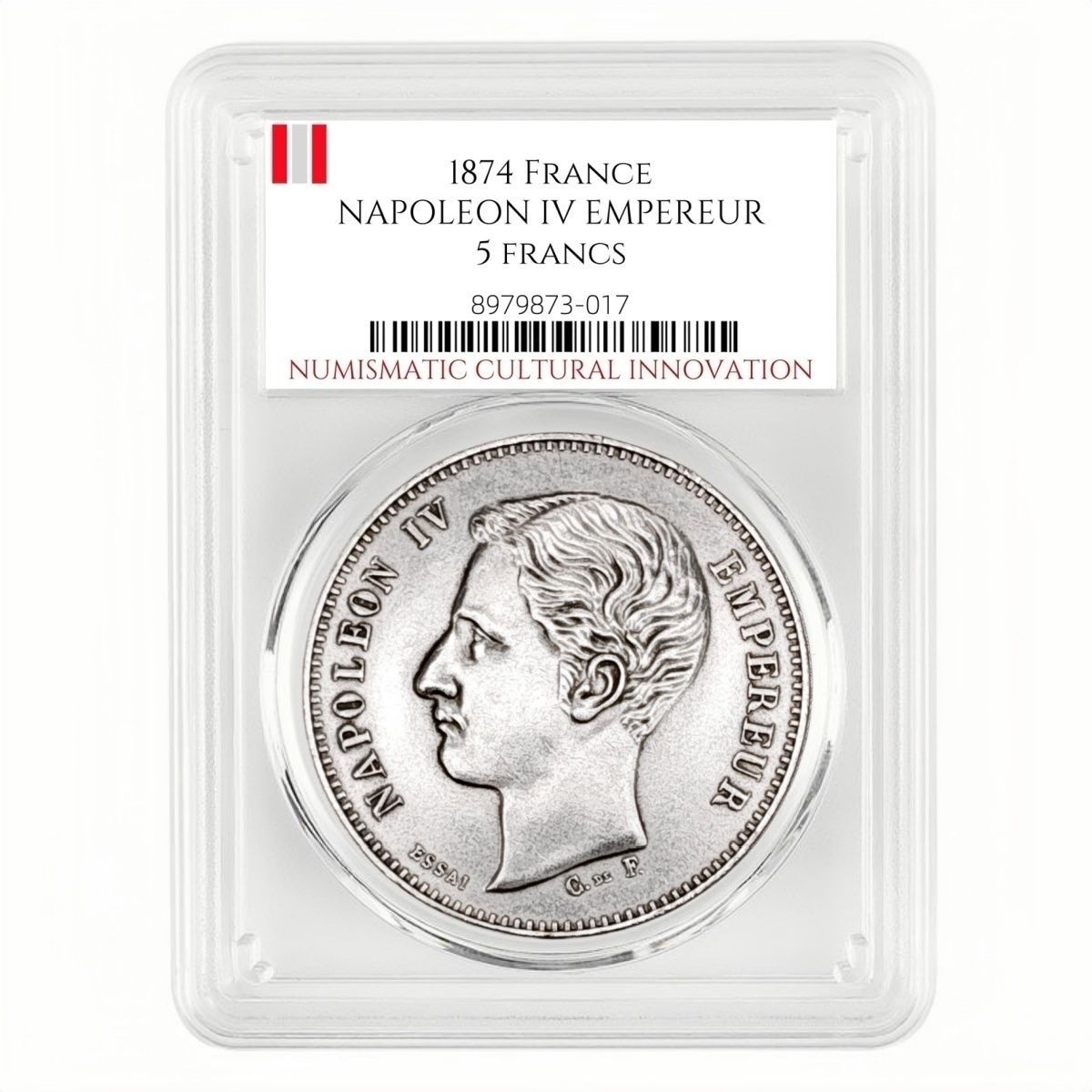 1874 French Empire 5 Francs – Napoleon IV Coin