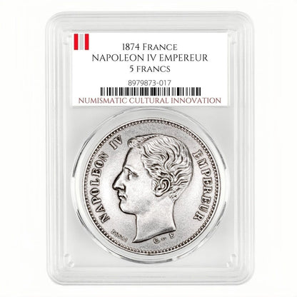 1874 French Empire 5 Francs – Napoleon IV Coin