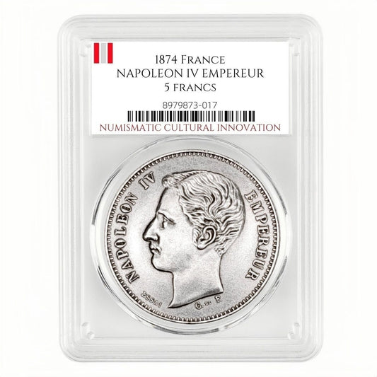 1874 French Empire 5 Francs – Napoleon IV Coin