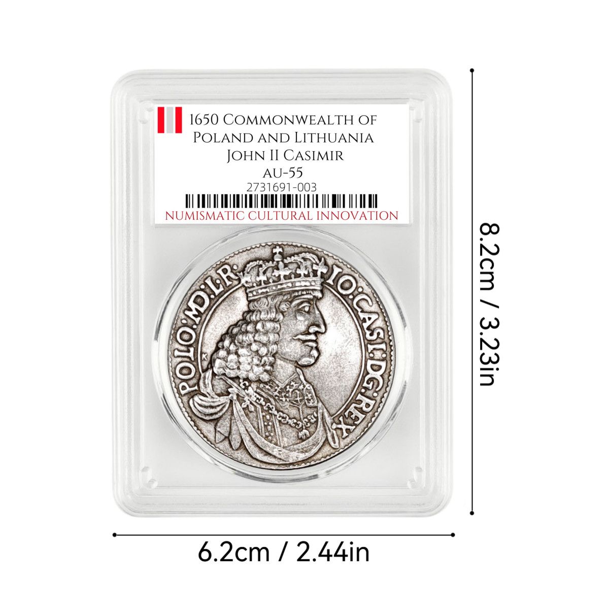 1650 Polish Kingdom Thaler – John II Casimir Vasa