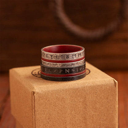 “Angora Red” Nordic Color-Block Ring