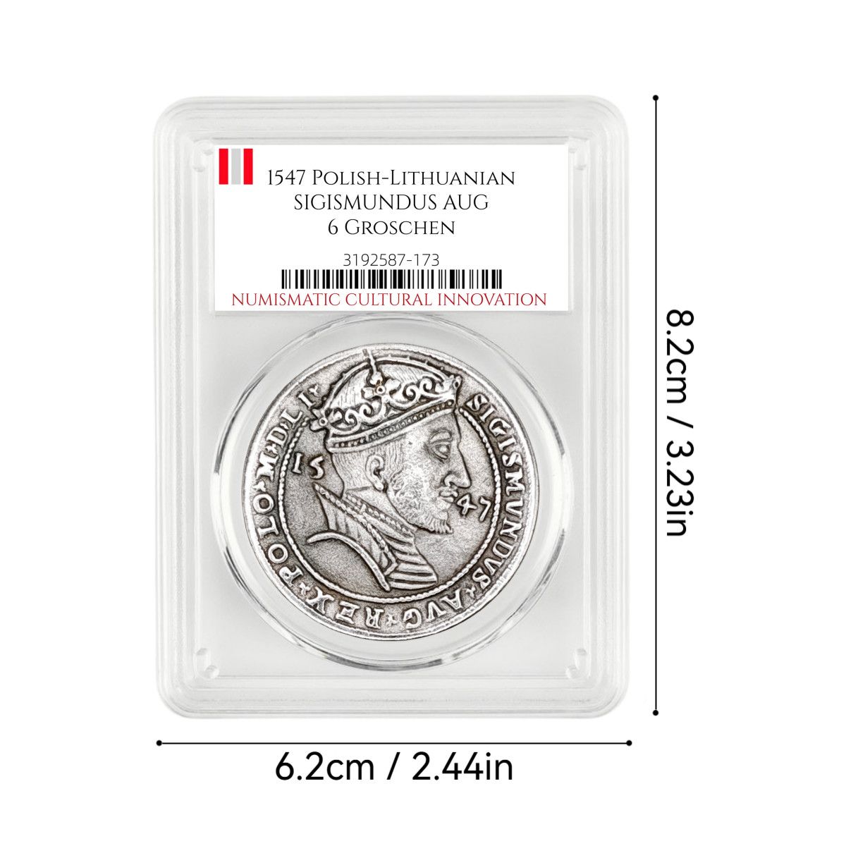 1547 Polish-Lithuanian Sigismundus Aug 6 Groschen
