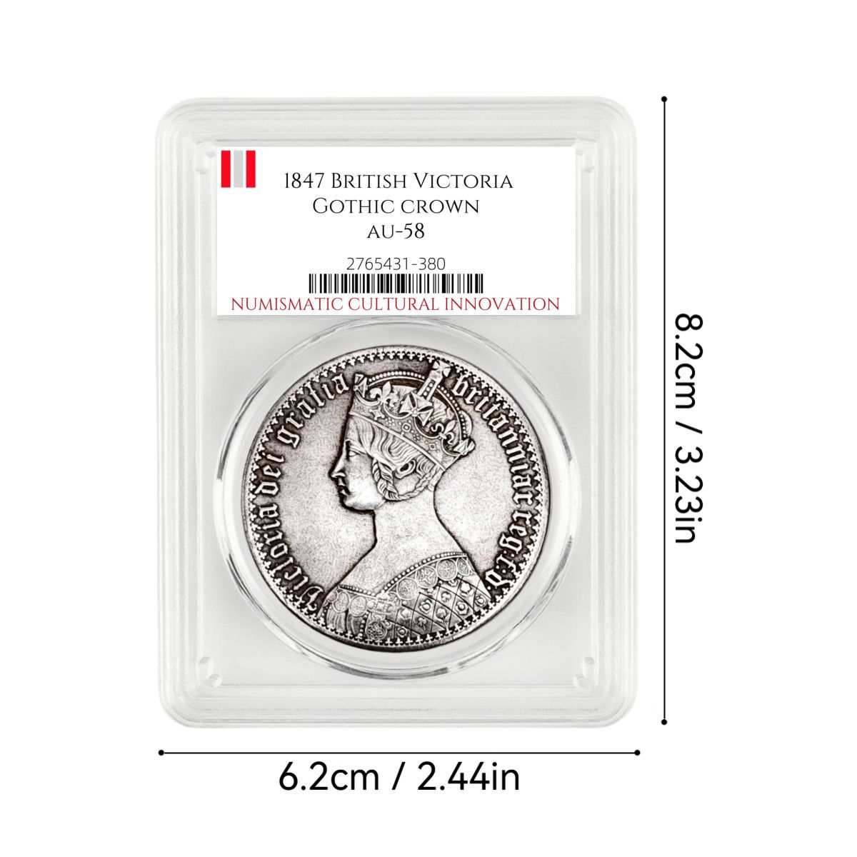 1847 United Kingdom Gothic Crown – Young Victoria Four Shield Design