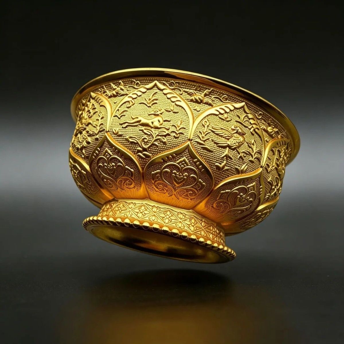 Gilded Carved Bowl