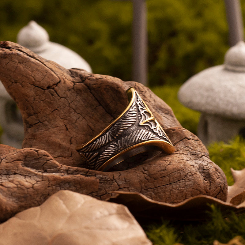 “Steadfast Guardian” Vintage Polaris Star Wide Band Ring