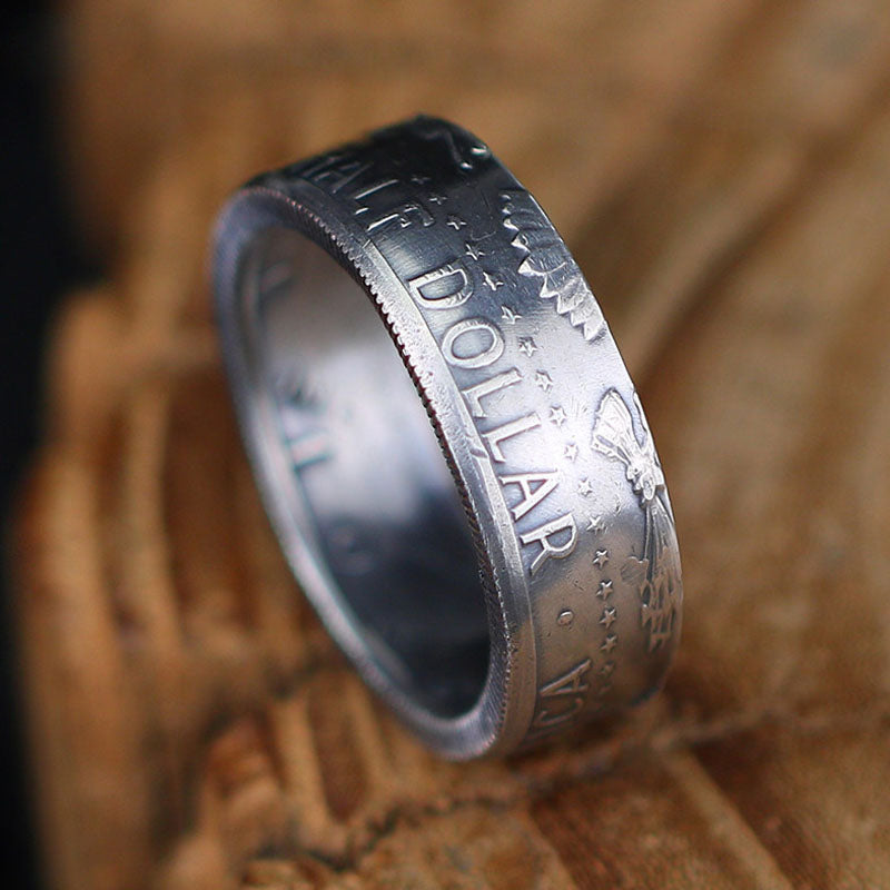 Genuine Kennedy Half Dollar Silver Coin Ring