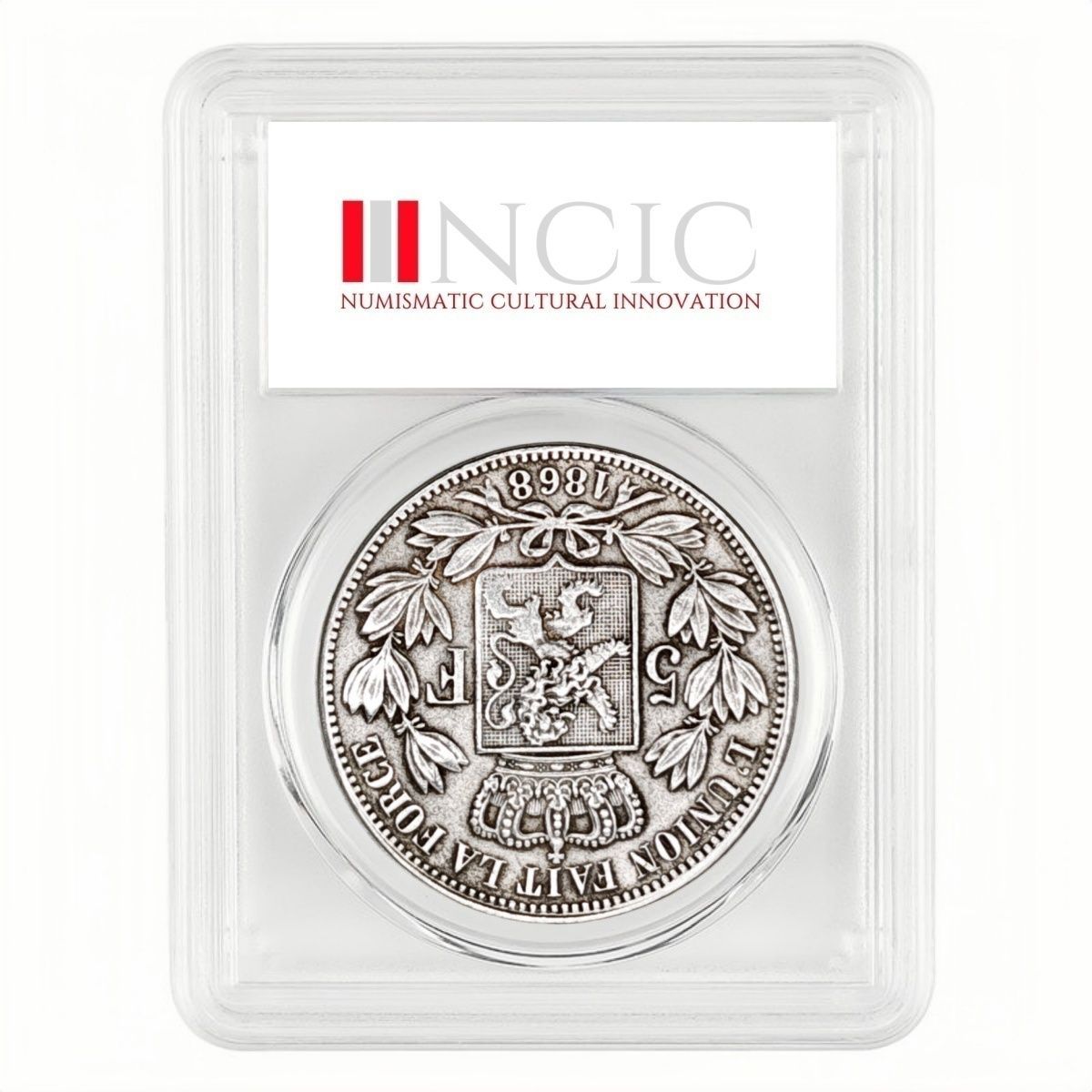 1868 Belgium 5 Francs – King Leopold II Coin