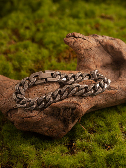 Japanese Vintage 8-Sided Cut Cuban Link Bracelet
