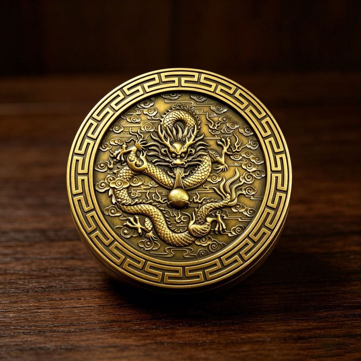 Dragon Pattern Bagua Ink Box