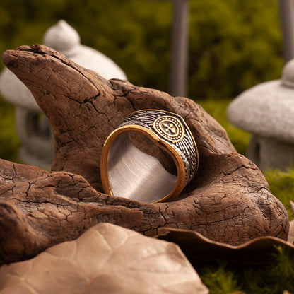 “Steadfast Guardian” Vintage Polaris Star Wide Band Ring