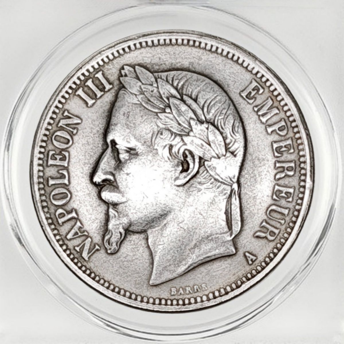 1861 France 5 Francs – Napoleon III Portrait Coin