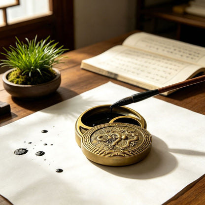 Dragon Pattern Bagua Ink Box