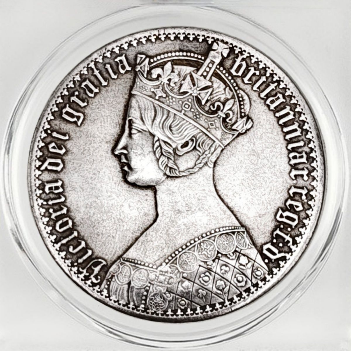 1847 United Kingdom Gothic Crown – Young Victoria Four Shield Design