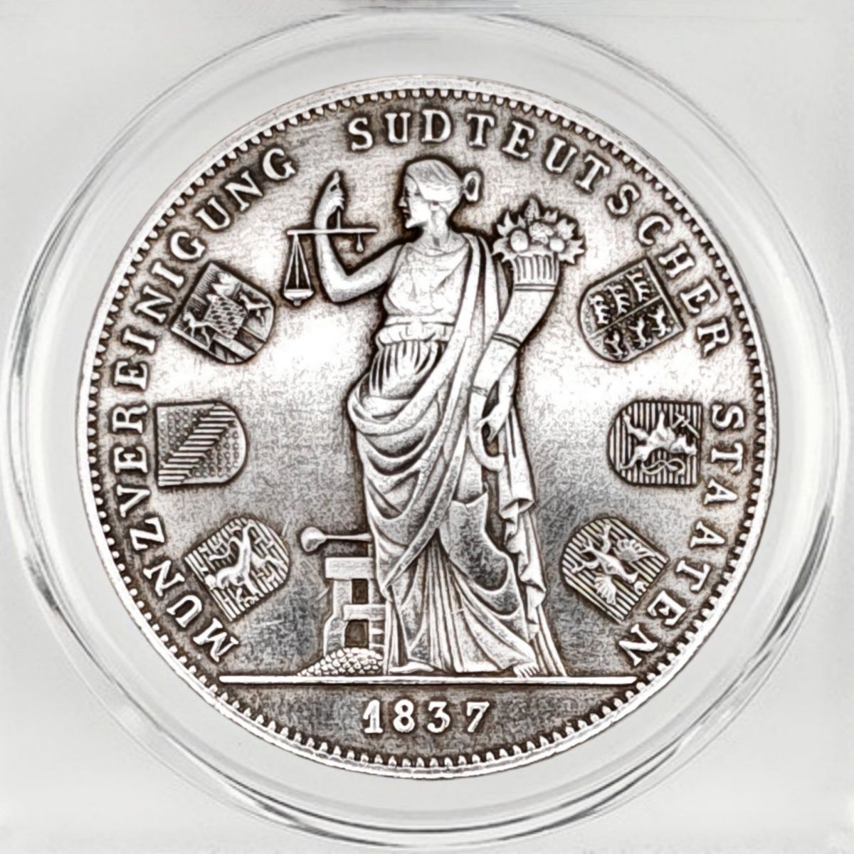 1837 Bavaria 1 Gulden – King Ludwig I of Bavaria