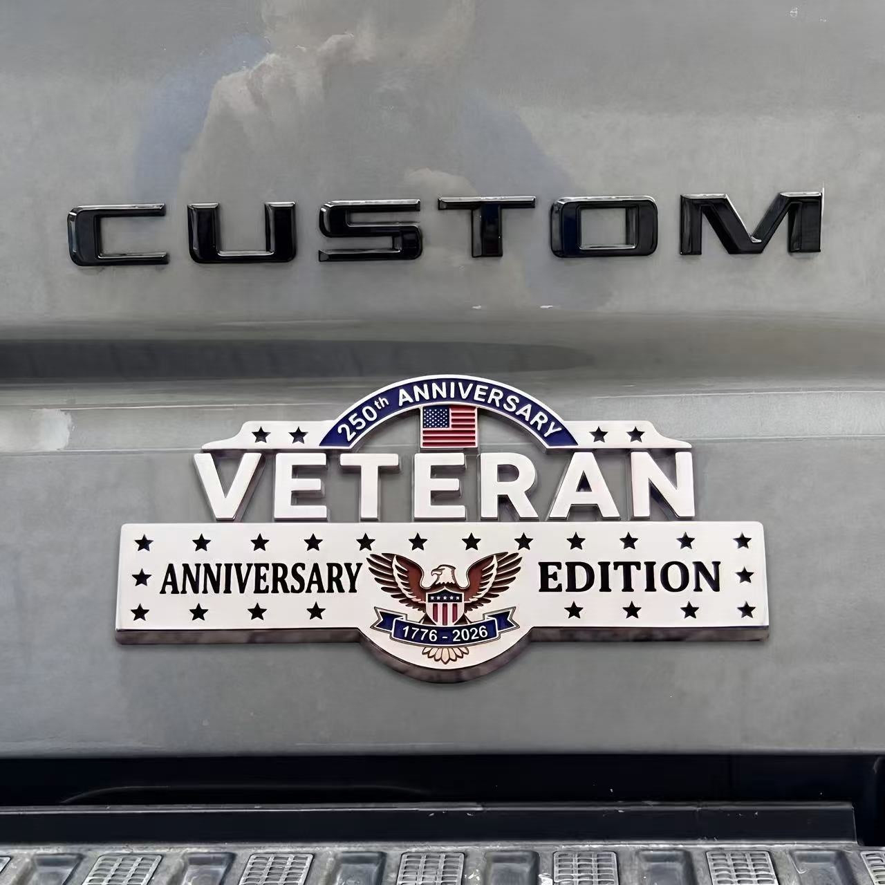 Patriot Flag Metal Car Emblem Badge