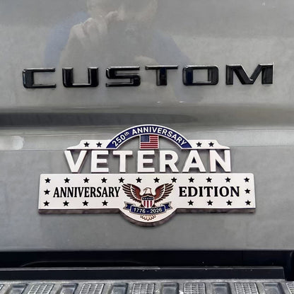 Patriot Flag Metal Car Emblem Badge