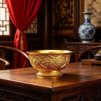 Gilded Carved Bowl