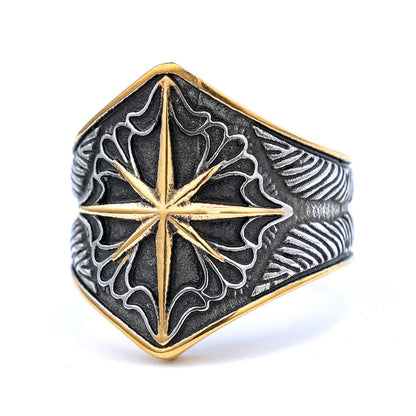 “Steadfast Guardian” Vintage Polaris Star Wide Band Ring