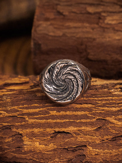 “Vortex Eight-Point Star” | Vintage Signet Ring