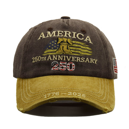 America 250th Anniversary Embroidered Baseball Cap