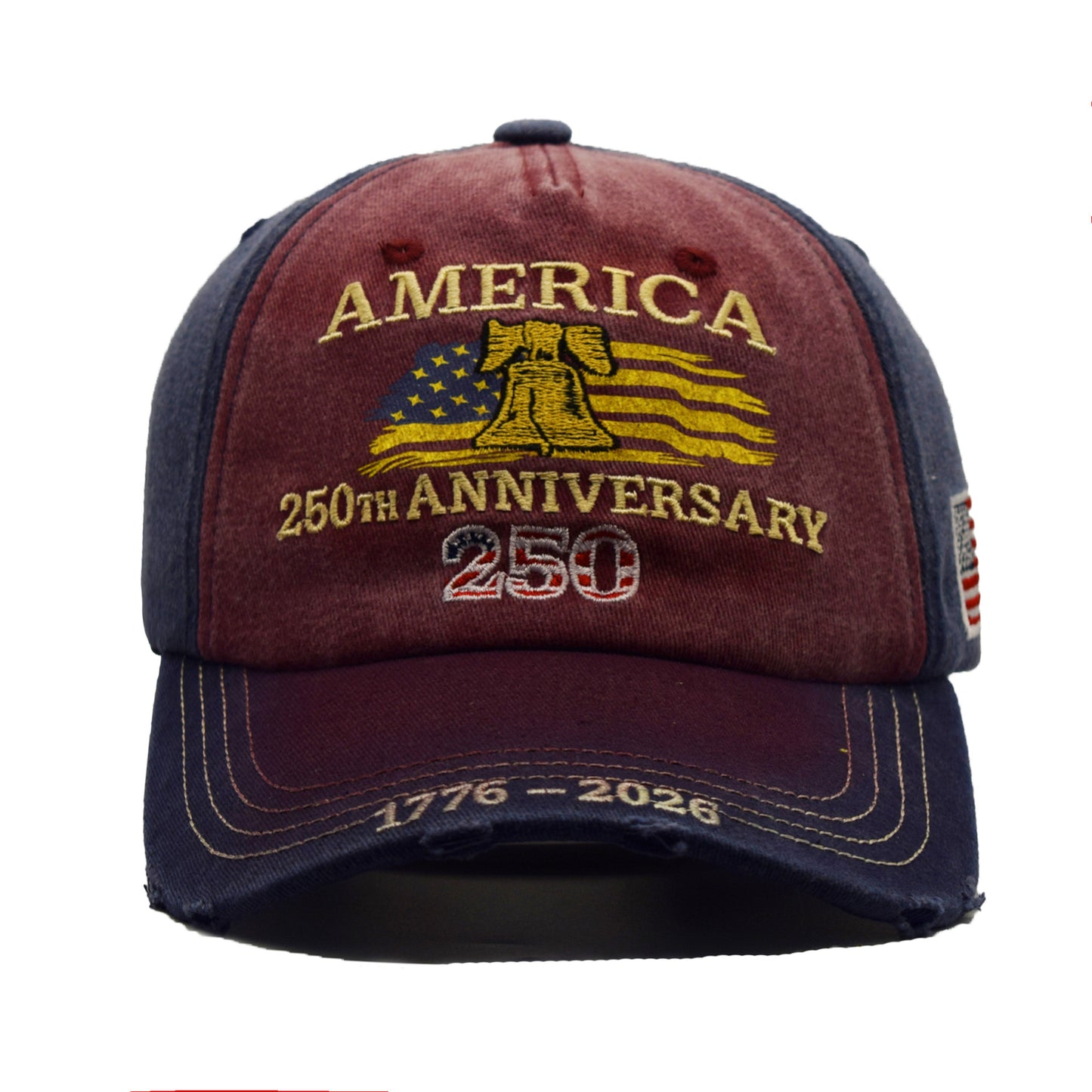 America 250th Anniversary Embroidered Baseball Cap