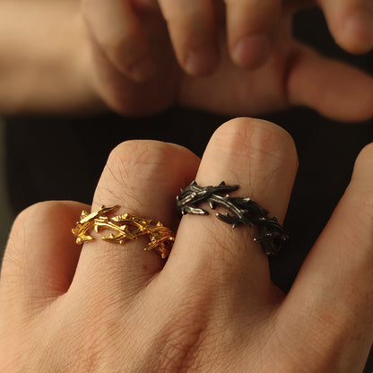 “Endure and Rise” | Vintage Black Thorn Ring