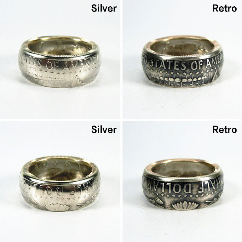 Handmade 50¢ Kennedy Half Dollar Silver Ring