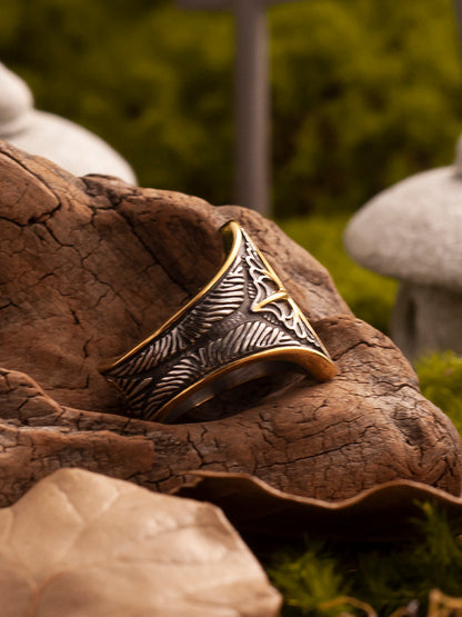 “Steadfast Guardian” Vintage Polaris Star Wide Band Ring